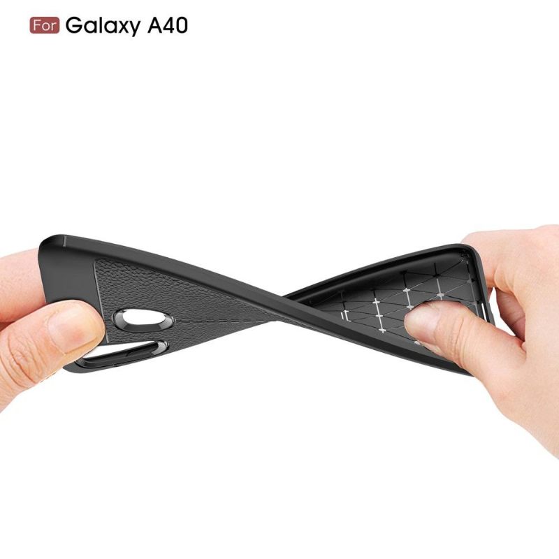 Hoesje voor Samsung Galaxy A40 Afwerkingsgel Van Kunstleer