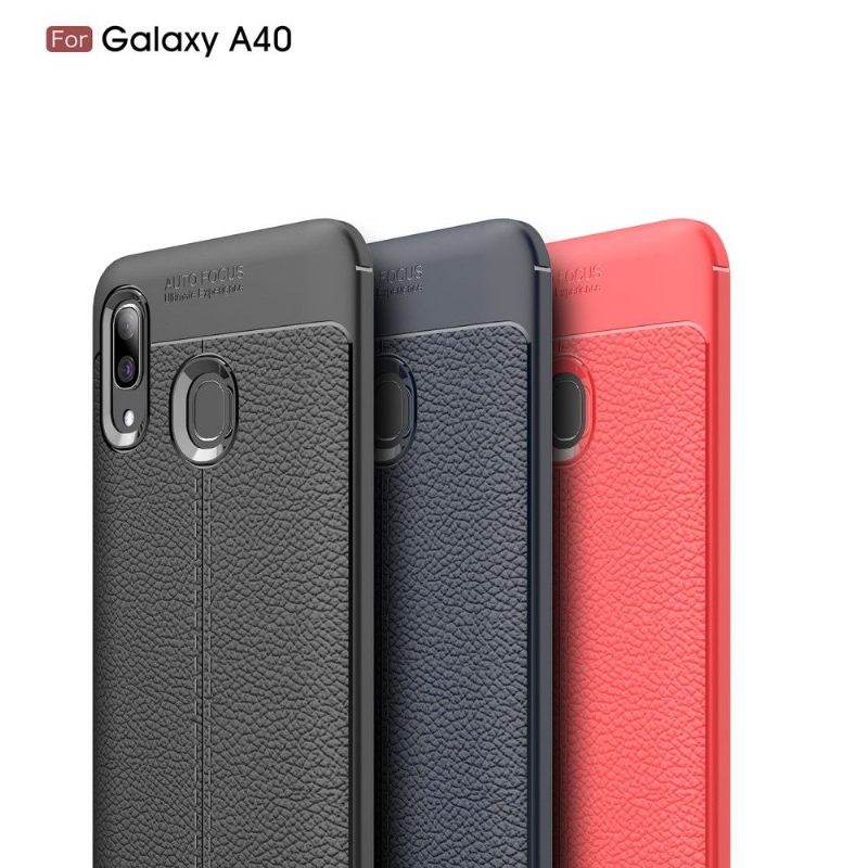 Hoesje voor Samsung Galaxy A40 Afwerkingsgel Van Kunstleer