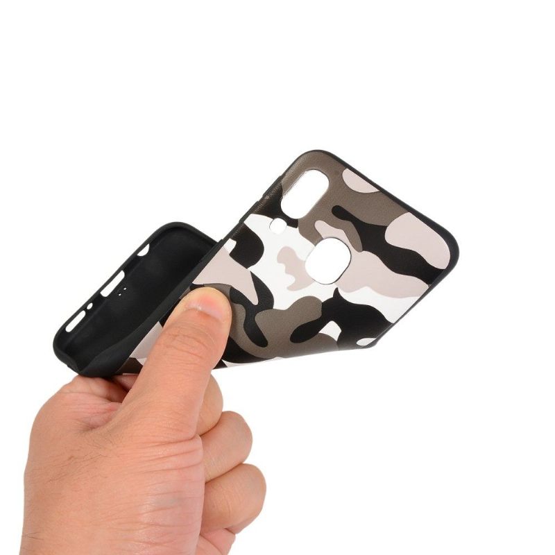 Hoesje voor Samsung Galaxy A40 Anti-fall Militaire Camo Gel