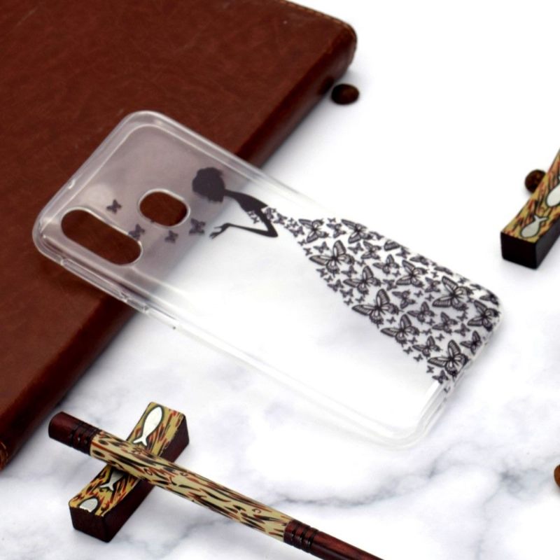 Hoesje voor Samsung Galaxy A40 Naadloos Feeënpatroon