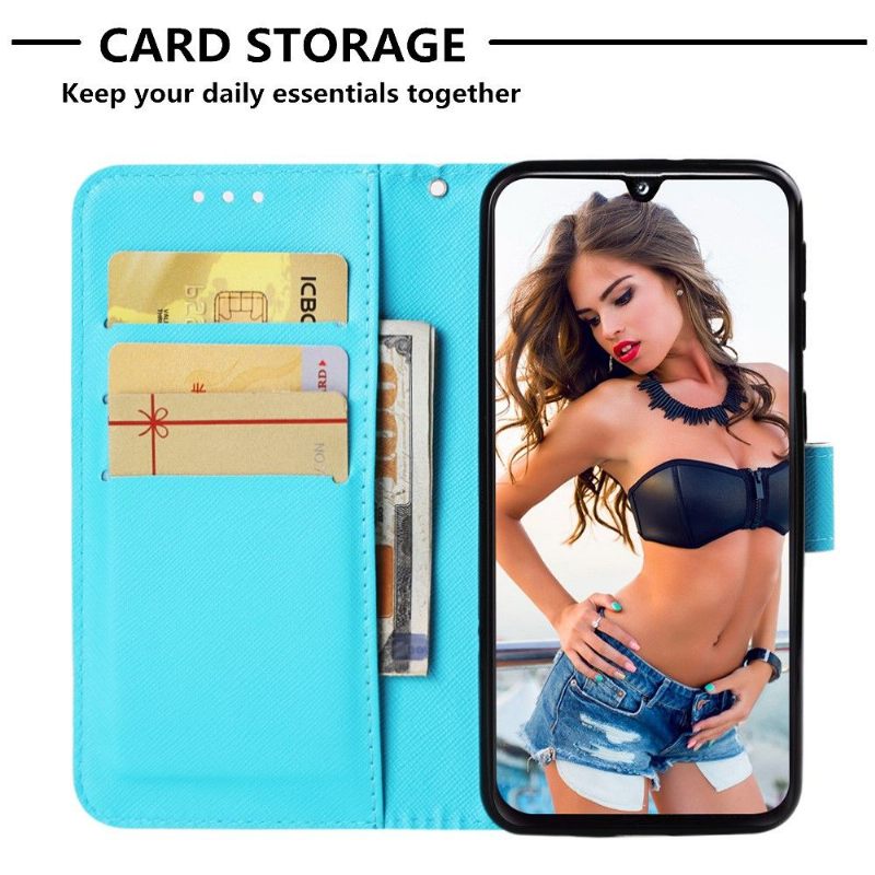 Leren Hoesje voor Samsung Galaxy A40 Calavera-patroon