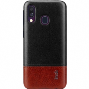 Telefoonhoesje voor Samsung Galaxy A40 Bescherming Imak Bicolor Imitatieleer