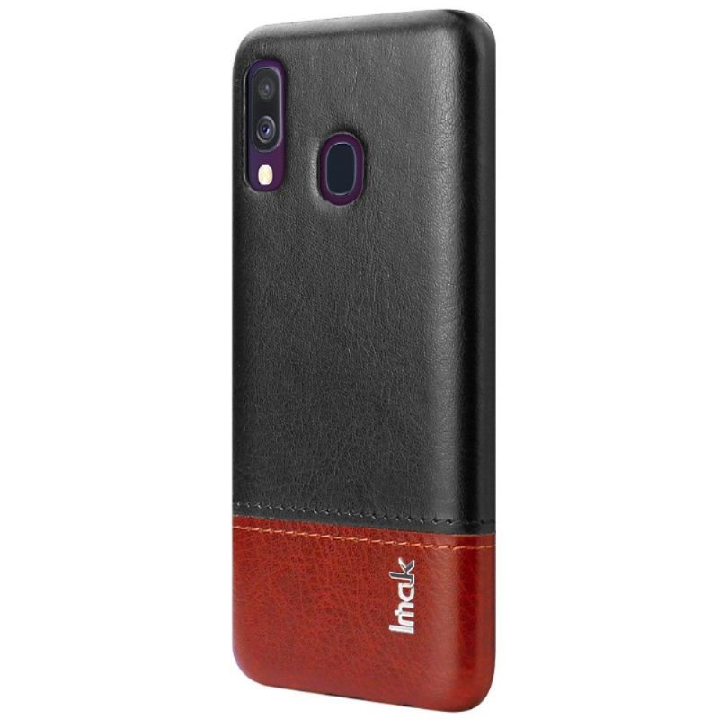 Telefoonhoesje voor Samsung Galaxy A40 Bescherming Imak Bicolor Imitatieleer