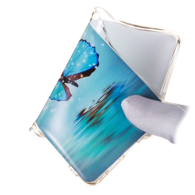 Telefoonhoesje voor Samsung Galaxy A40 Bescherming Lichtgevende Blauwe Vlinder