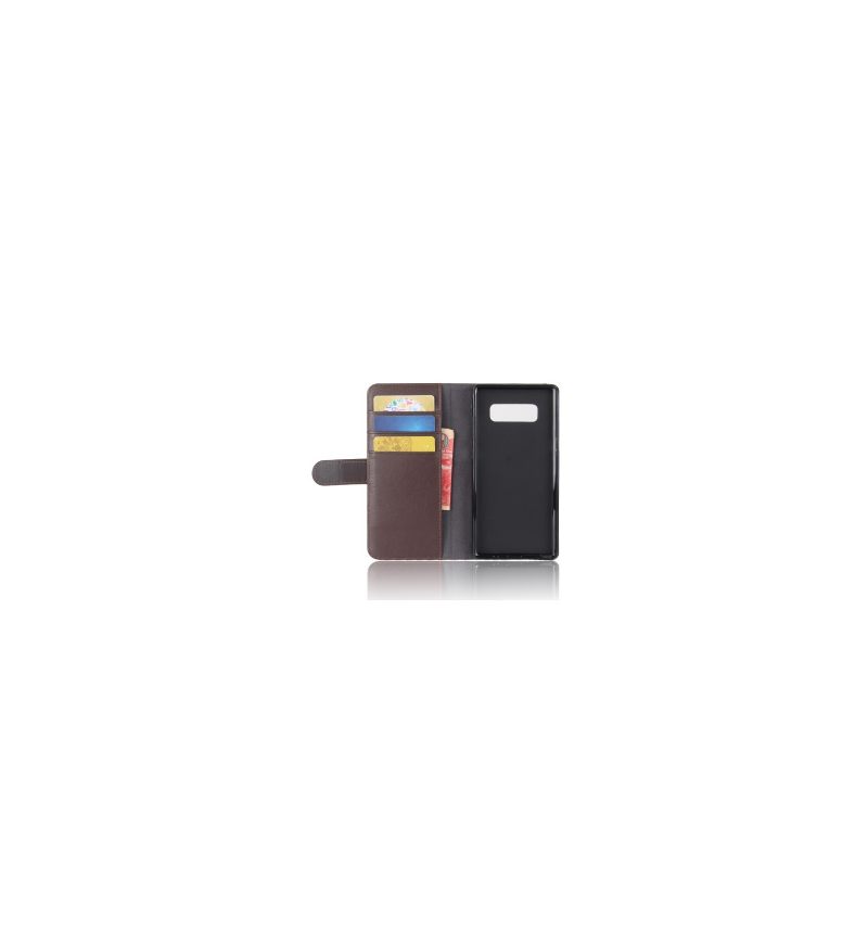 Folio-hoesje voor Samsung Galaxy Note 8 Anti-fall Premium Leder - Bruin