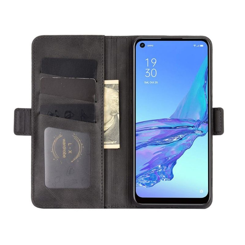 Cover voor Oppo A53 Portemonnee Mat Kunstleer Hoes