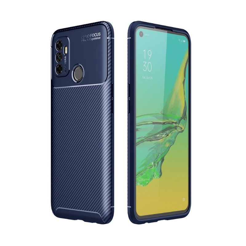 Hoesje voor Oppo A53 Koolstofvezeleffect