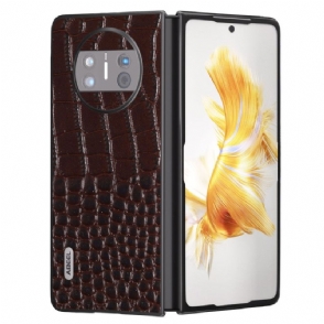 Cover Hoesje Huawei Mate X3 Telefoonhoesje Echt Krokodillenleerstijl Abeel