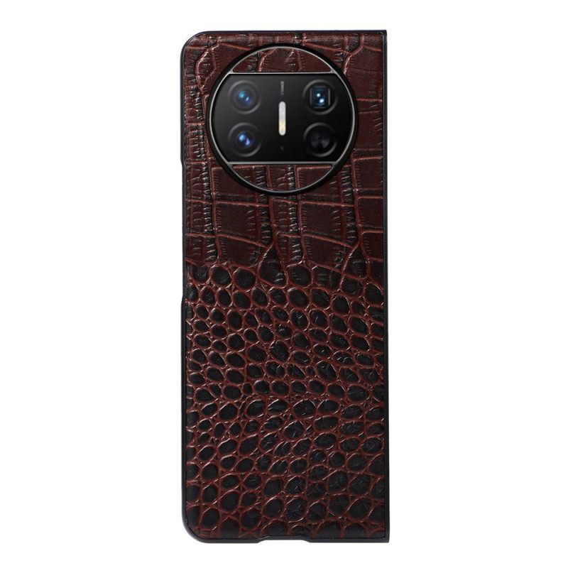 Hoesje Huawei Mate X3 Echt Krokodillenleerstijl Bescherming Hoesje