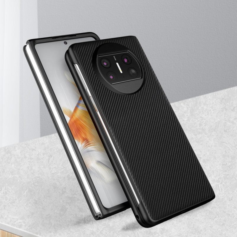 Hoesje Huawei Mate X3 Geweven Leerstijl