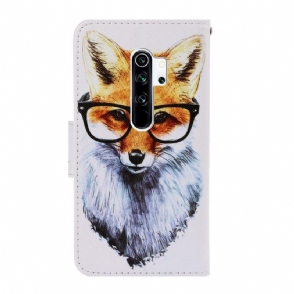 Flip Case voor Xiaomi Redmi Note 8 Pro Gebrilde Vos