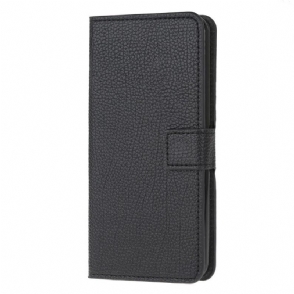 Folio-hoesje voor Xiaomi Redmi Note 8 Pro Lychee-leerstijl Met Huideffect