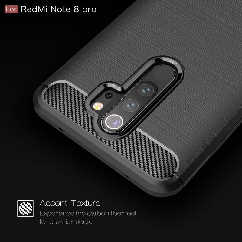 Hoesje voor Xiaomi Redmi Note 8 Pro Koolborstel Gel