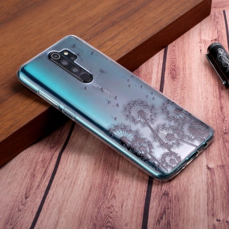 Hoesje voor Xiaomi Redmi Note 8 Pro Transparante Paardebloemen