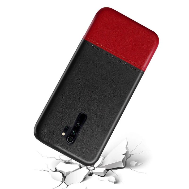 Hoesje voor Xiaomi Redmi Note 8 Pro Tweekleurig Leereffect