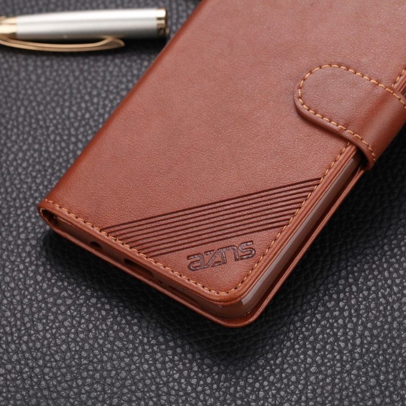 Leren Hoesje voor Xiaomi Redmi Note 8 Pro Bescherming Azns Kunstleer