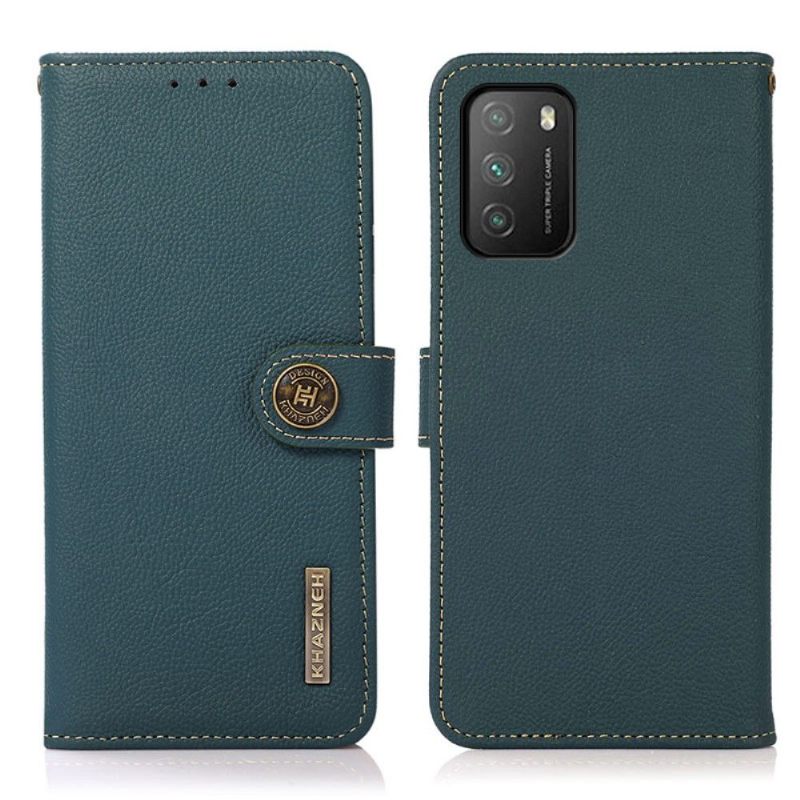 Folio-hoesje voor Xiaomi Redmi Note 9T Khazneh Klassiek Leer