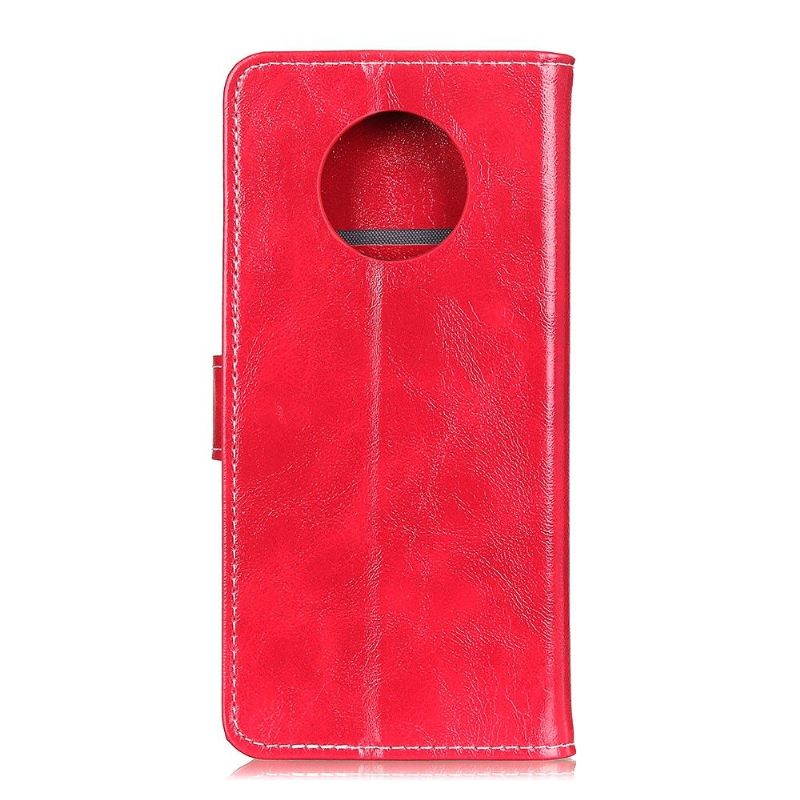 Folio-hoesje voor Xiaomi Redmi Note 9T Luxe Stiksels Met Leereffect