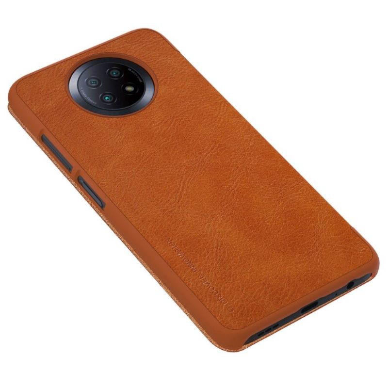 Folio-hoesje voor Xiaomi Redmi Note 9T Qin-serie Leereffect