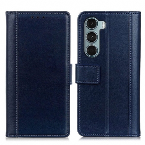Folio-hoesje voor Moto G200 5G Gekleurde Versie Van Splitleer