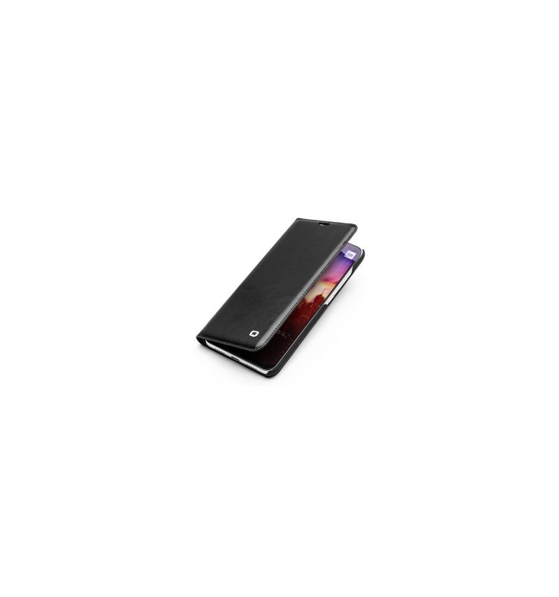 Folio-hoesje voor Xiaomi Mi 8 Qialino Echt Leer - Zwart