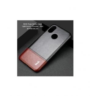 Hoesje voor Xiaomi Mi 8 Imak Imitatieleer - Zwart / Bruin