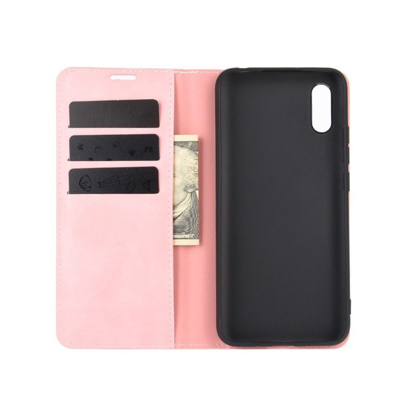 Folio-hoesje voor Xiaomi Redmi 9A Zakelijk Retro - Roze