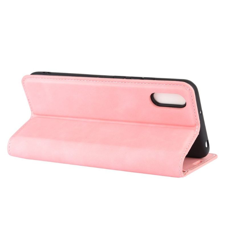 Folio-hoesje voor Xiaomi Redmi 9A Zakelijk Retro - Roze