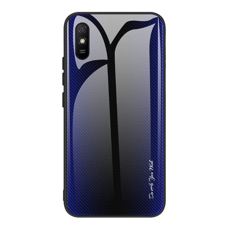 Hoesje voor Xiaomi Redmi 9A Carbon Glas Achterkant