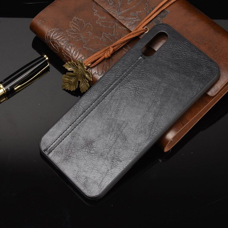 Hoesje voor Xiaomi Redmi 9A Stiksels Met Leereffect