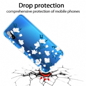 Telefoonhoesje voor Xiaomi Redmi 9A Bescherming Witte Bloemen