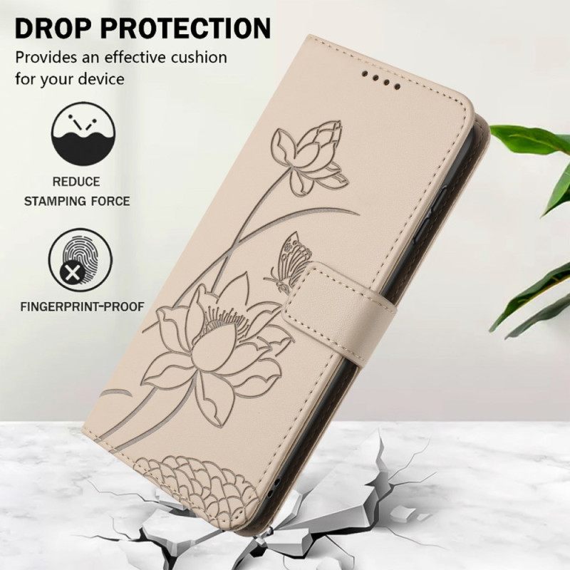 Bescherming Hoesje Xiaomi 17 Pro Lotuspatroon Met Koord