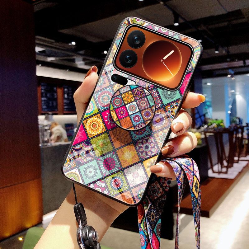 Case Hoesje Xiaomi 17 Pro Telefoonhoesje Standaard Van Gehard Glas En Draagkoord