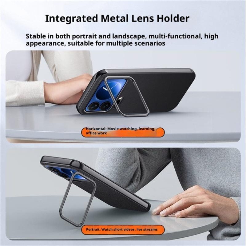 Cover Hoesje Xiaomi 17 Pro Telefoonhoesje Geïntegreerde Standaard En Metalen Frame