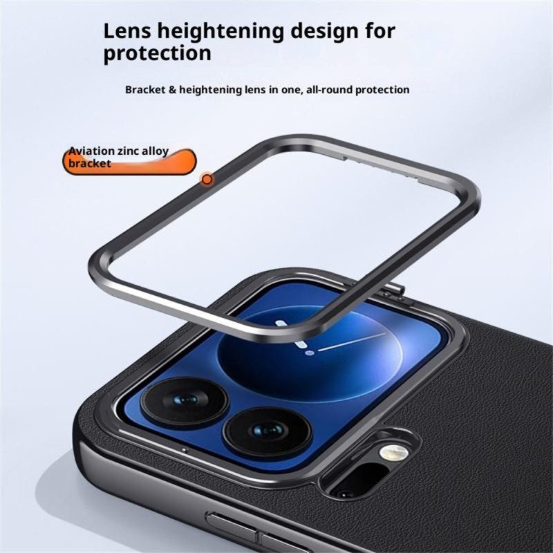 Cover Hoesje Xiaomi 17 Pro Telefoonhoesje Geïntegreerde Standaard En Metalen Frame