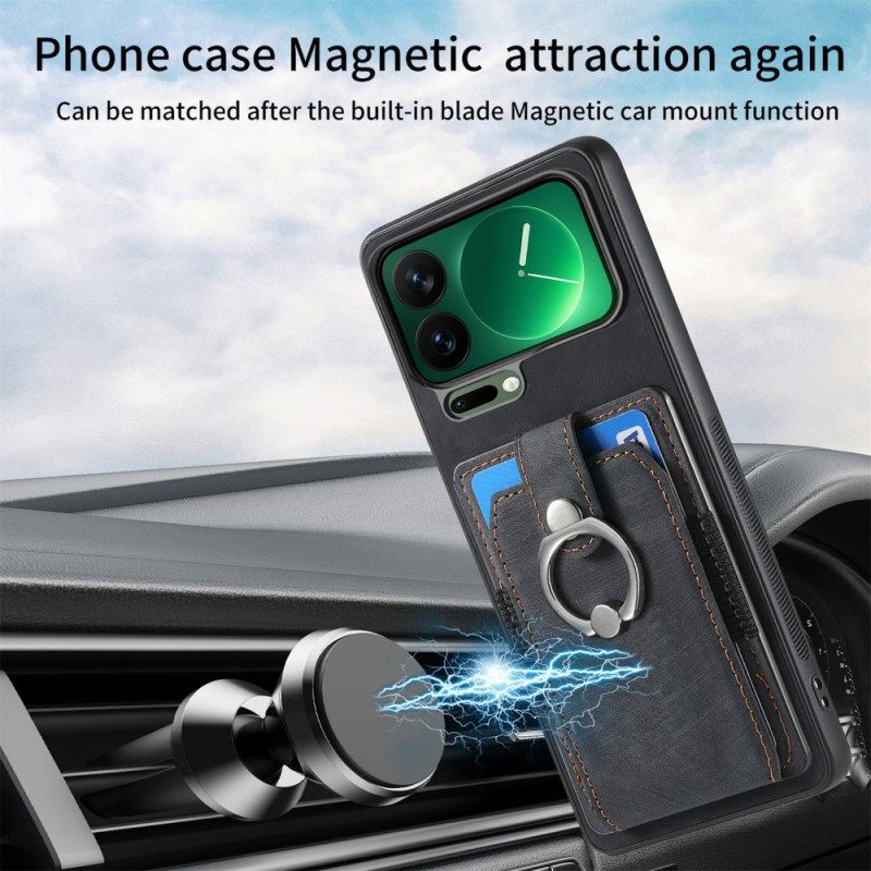 Cover Hoesje Xiaomi 17 Pro Telefoonhoesje Standaard En Kaarthouder Met Lederlook