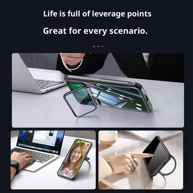 Cover Hoesje Xiaomi 17 Pro Telefoonhoesje Transparante Geïntegreerde Standaard En Camerabescherming