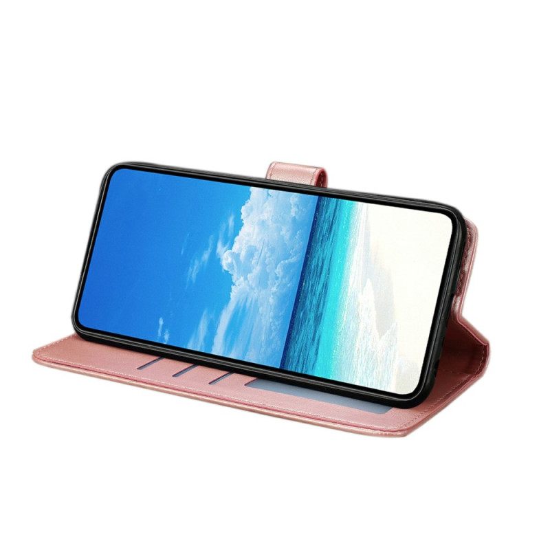 Flip Case Leren Xiaomi 17 Pro Gegraveerde Vlinders