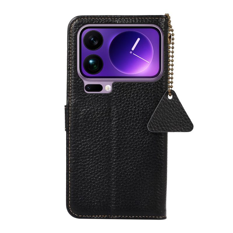 Folio-hoesje Xiaomi 17 Pro Echt Leer Met Rfid-blokkering