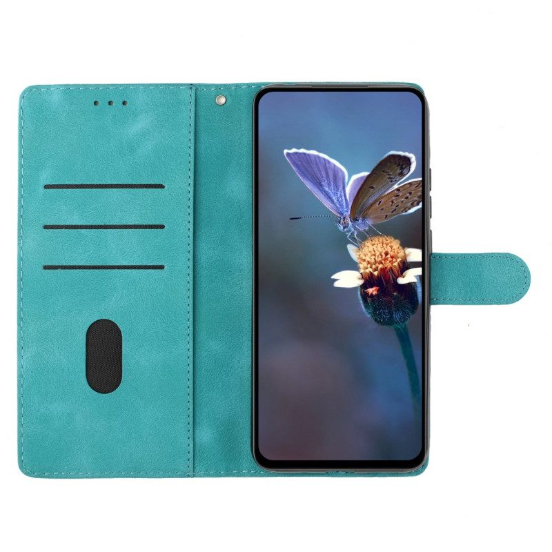 Folio-hoesje Xiaomi 17 Pro Telefoonhoesje Bloemenpatroon Met Suède-effect