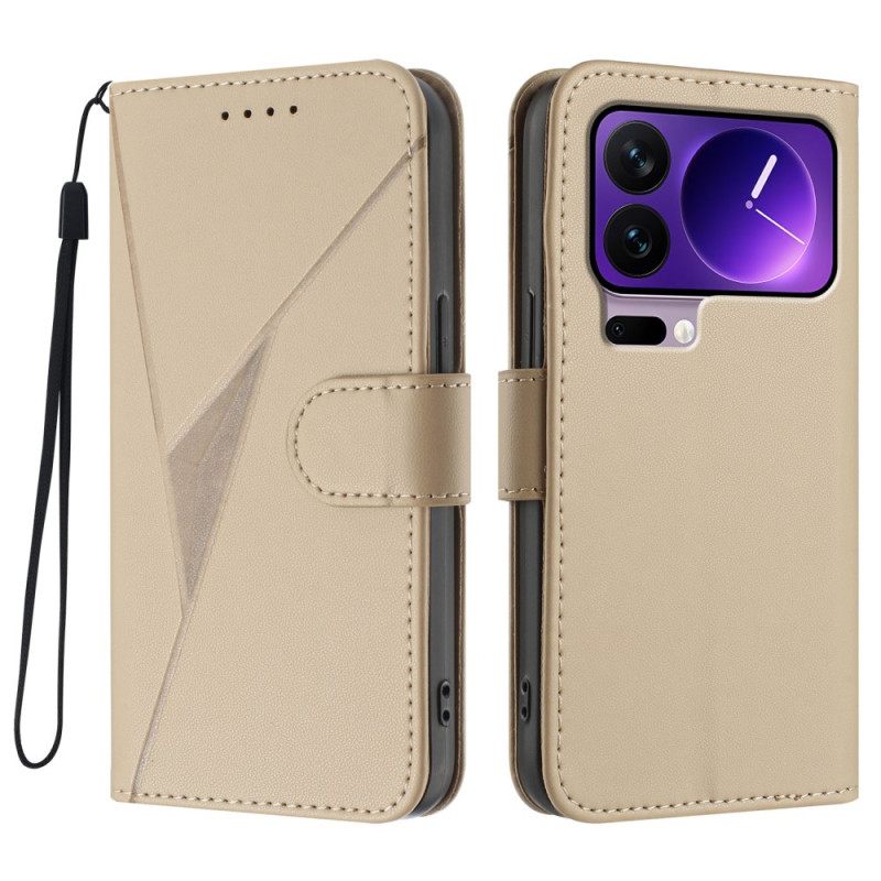 Folio-hoesje Xiaomi 17 Pro Telefoonhoesje Driehoekspatroon