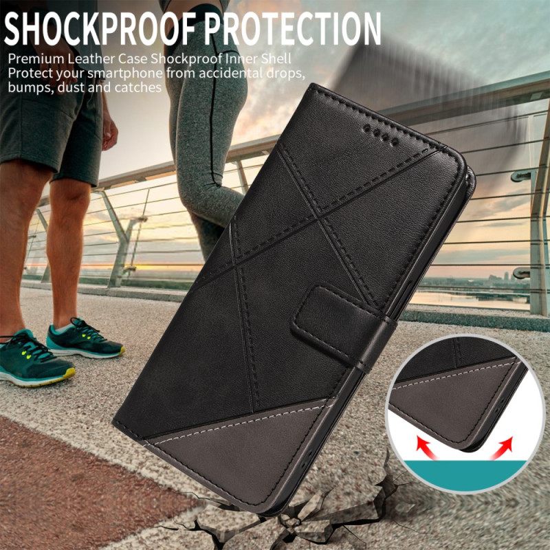 Folio-hoesje Xiaomi 17 Pro Tweekleurige Leerlook