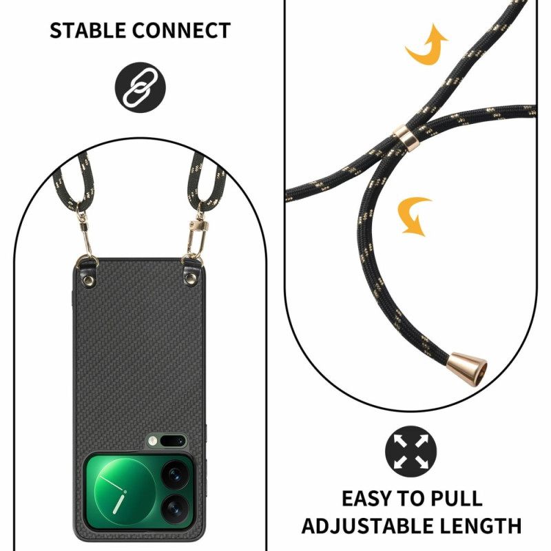 Hoesje Voor Xiaomi 17 Pro Koolstofvezeltextuur