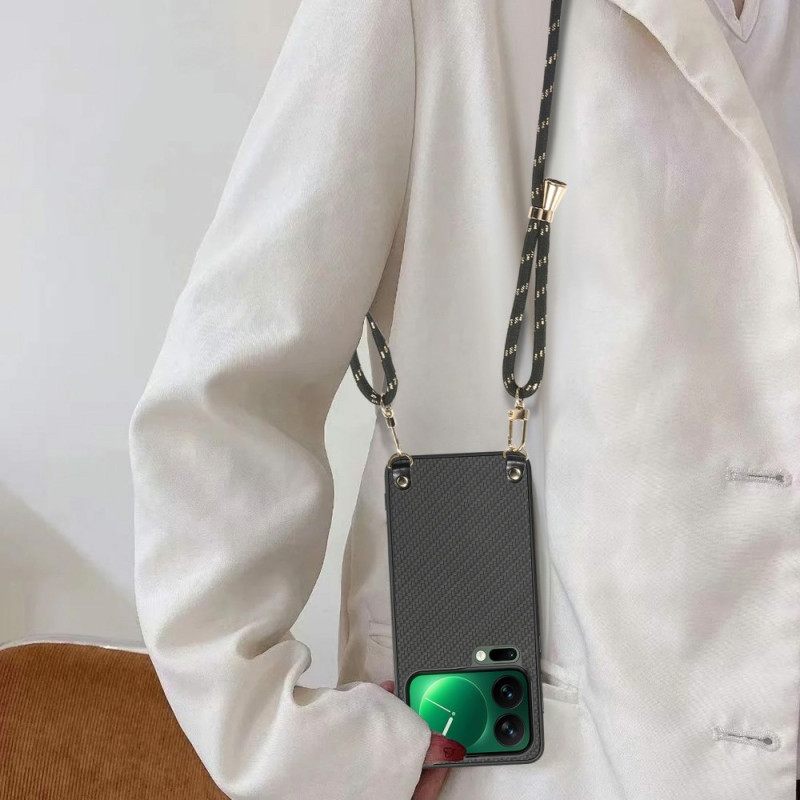 Hoesje Voor Xiaomi 17 Pro Koolstofvezeltextuur