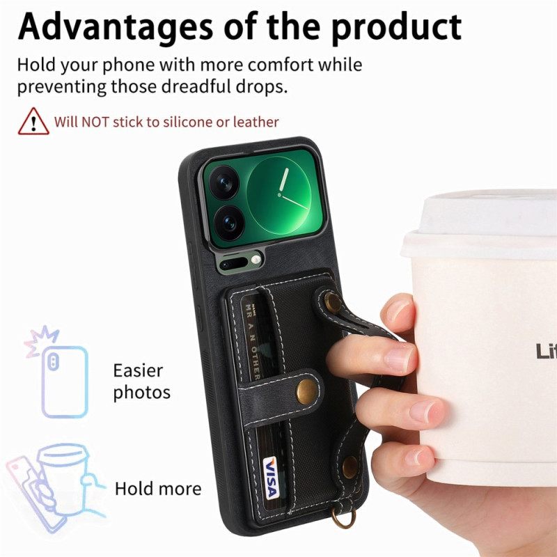 Hoesje Xiaomi 17 Pro Kaartsleuven En Riem Bescherming Hoesje