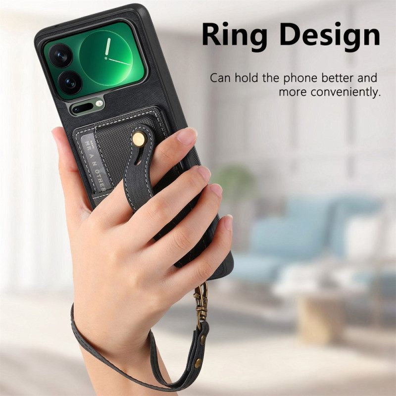 Hoesje Xiaomi 17 Pro Kaartsleuven En Riem Bescherming Hoesje