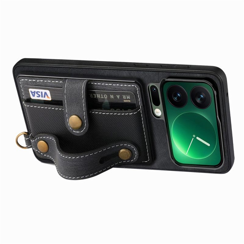 Hoesje Xiaomi 17 Pro Kaartsleuven En Riem Bescherming Hoesje