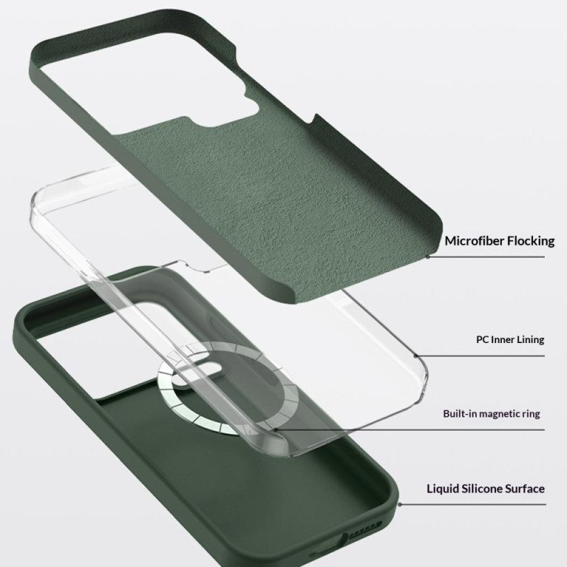 Hoesje Xiaomi 17 Pro Magnetisch Met Vloeibare Siliconen Bescherming Hoesje