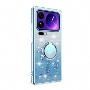 Hoesje Xiaomi 17 Pro Ringstandaard Met Strass-steentjes