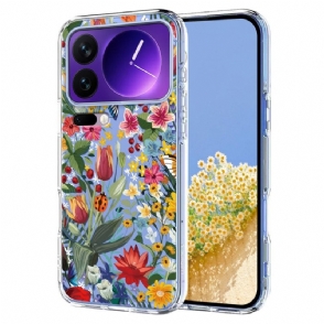 Hoesje Xiaomi 17 Pro Transparante Vlinders En Bloemen